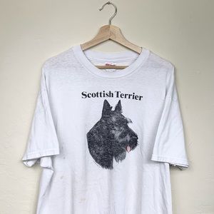 Vintage Scottish Terrier Dog Portrait Art T-shirt